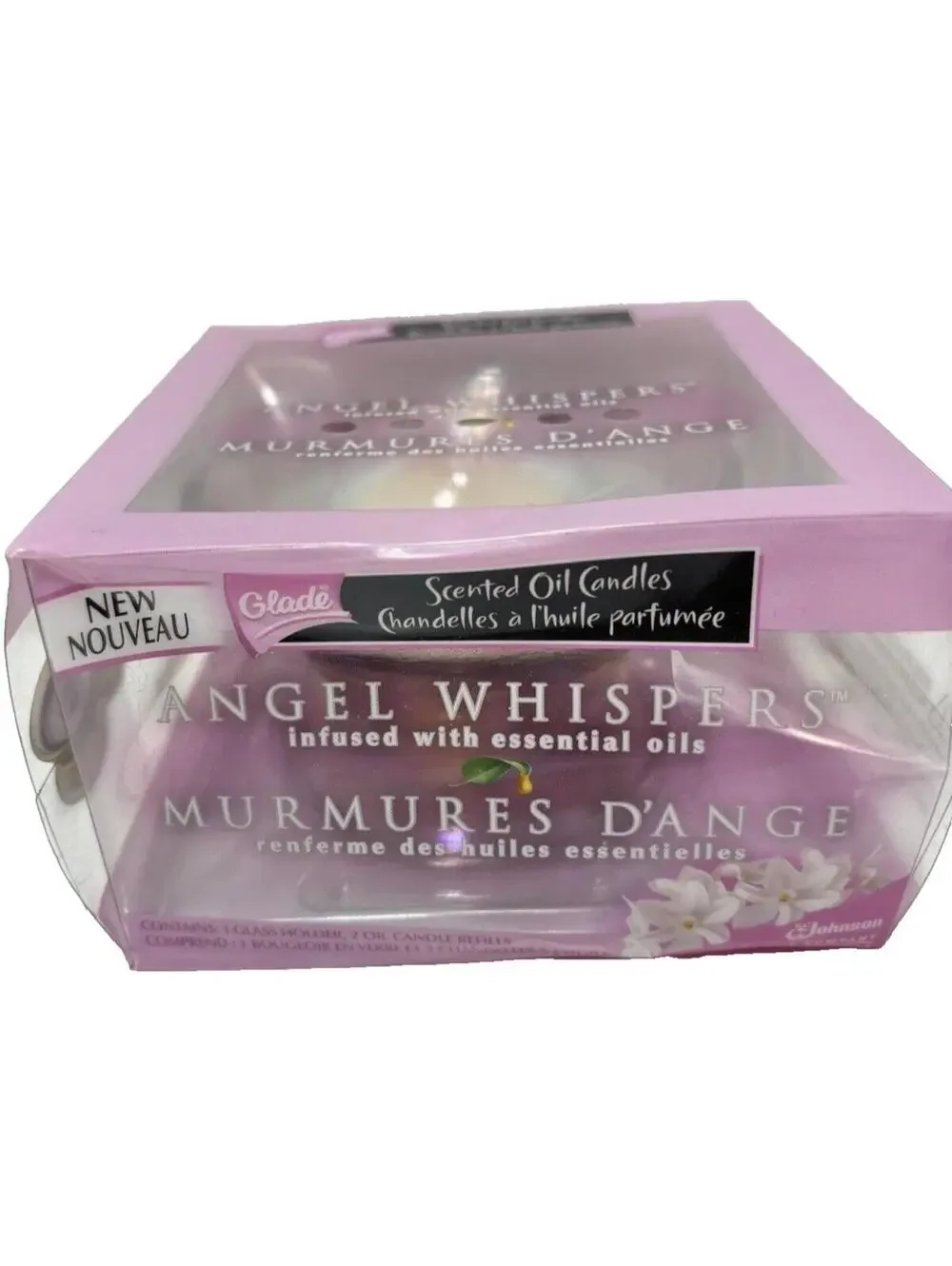 Glade Angel Whispers Scented Oil Candle – Essential Oil Infused, Discontinued